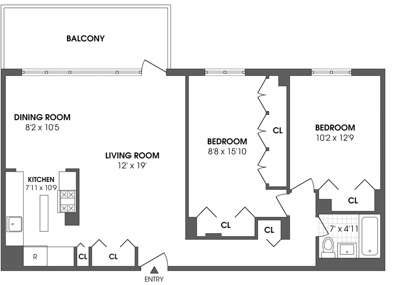 Floorplan for 66 Frankfort Street, 4H