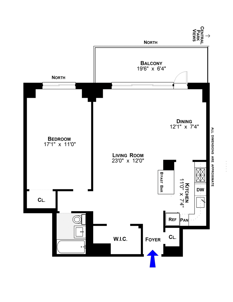 Floorplan for 382 Central Park West, 8A