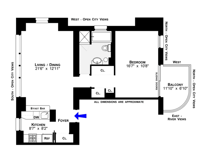 Floorplan for 52 East End Avenue, 21B