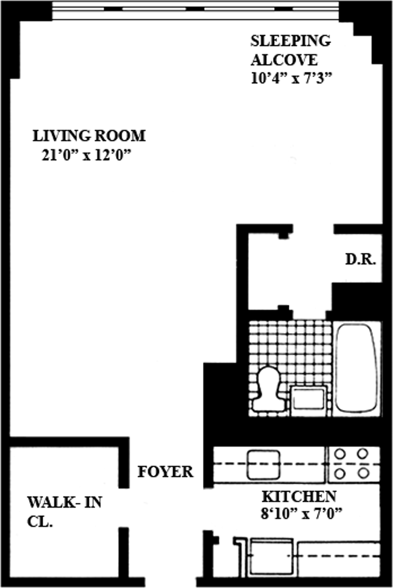 Floorplan for 180 West End Avenue, 9B