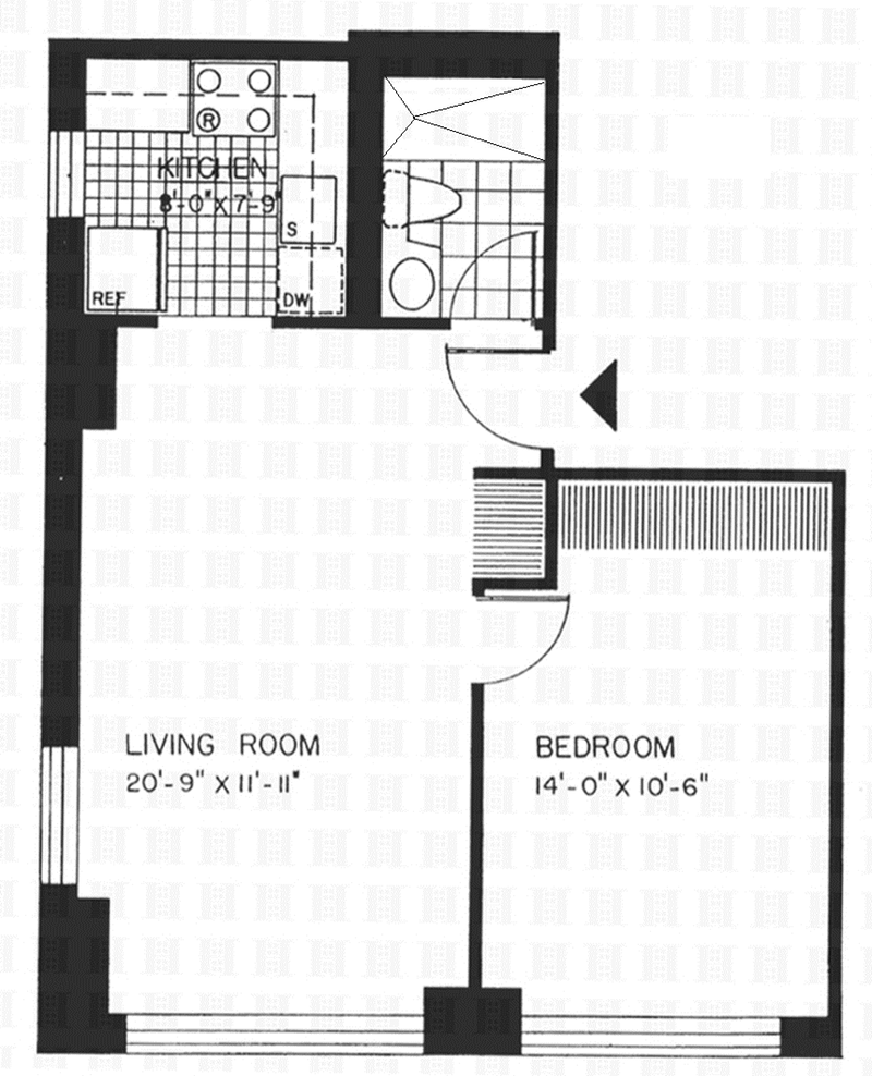 Floorplan for 236 East 47th Street, 17C