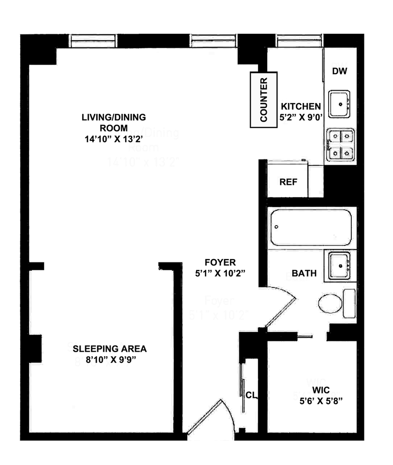 Floorplan for 405 West 23rd Street