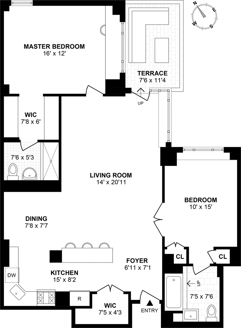 Floorplan for 60 Sutton Place South, 4JS