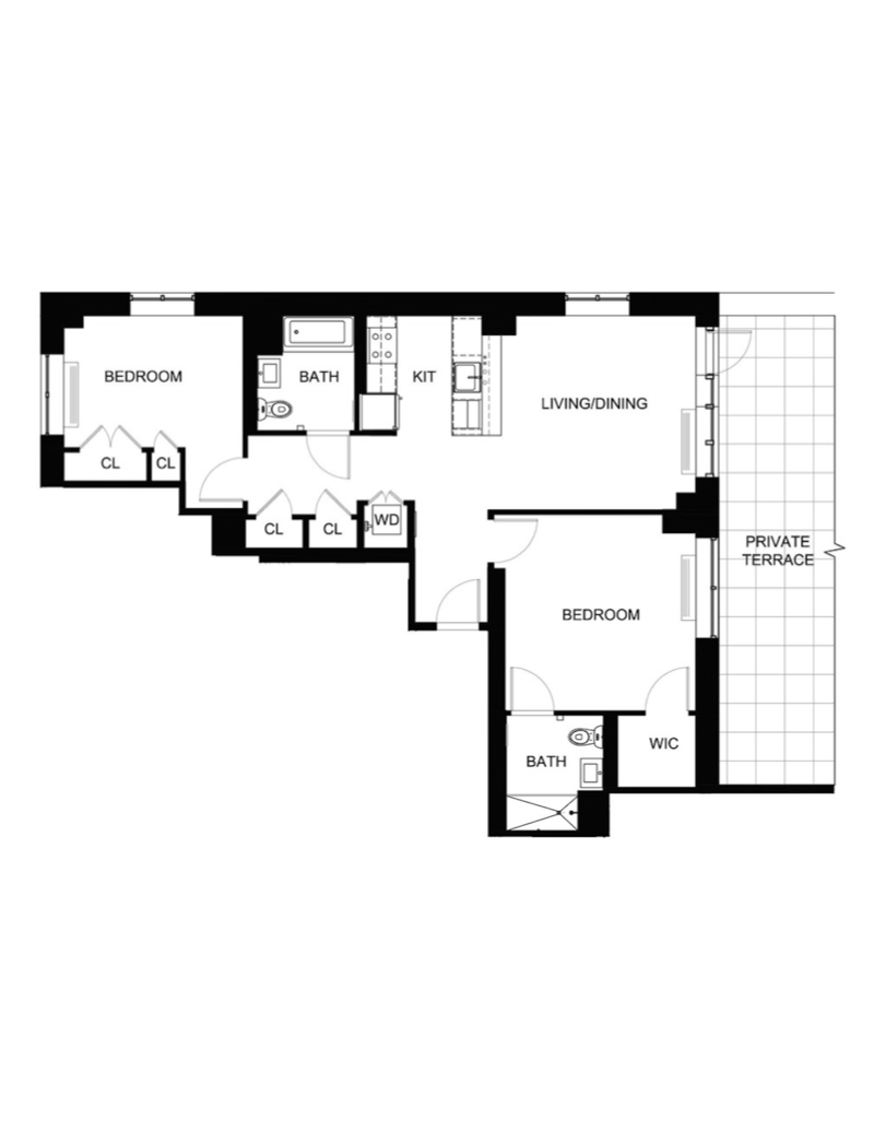 Floorplan for 55 North 5th Street, PH705E