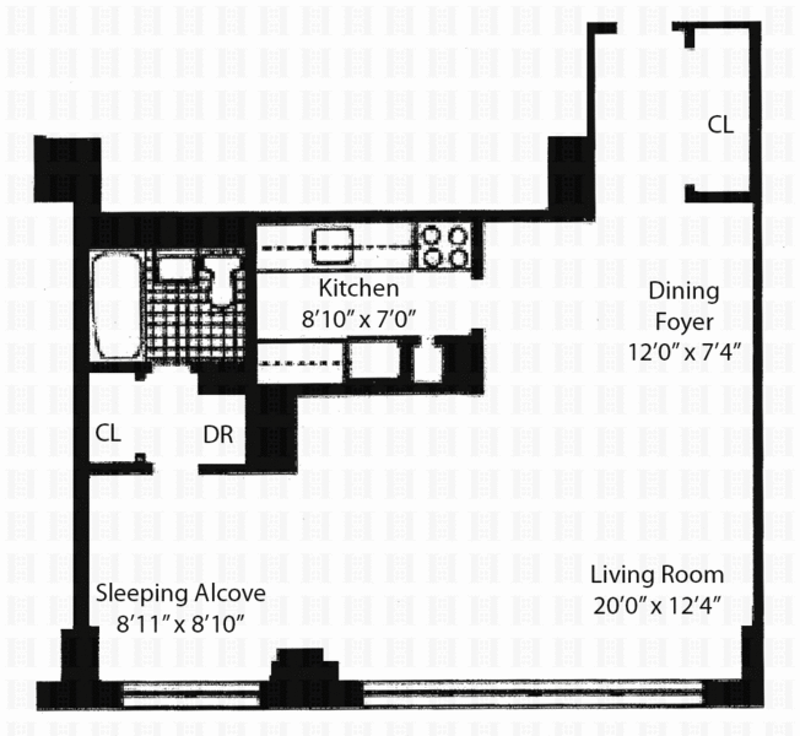 Floorplan for 140 West End Avenue, 12D
