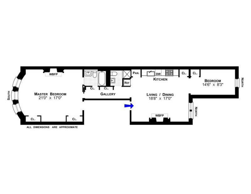 Floorplan for 11 West 95th Street, 2R