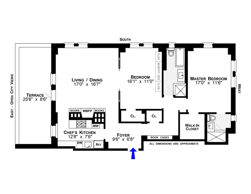 Floorplan for 410 West 24th Street, 17A