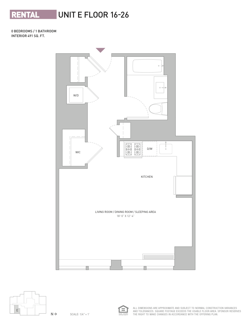 Floorplan for 388 Bridge Street, 18E