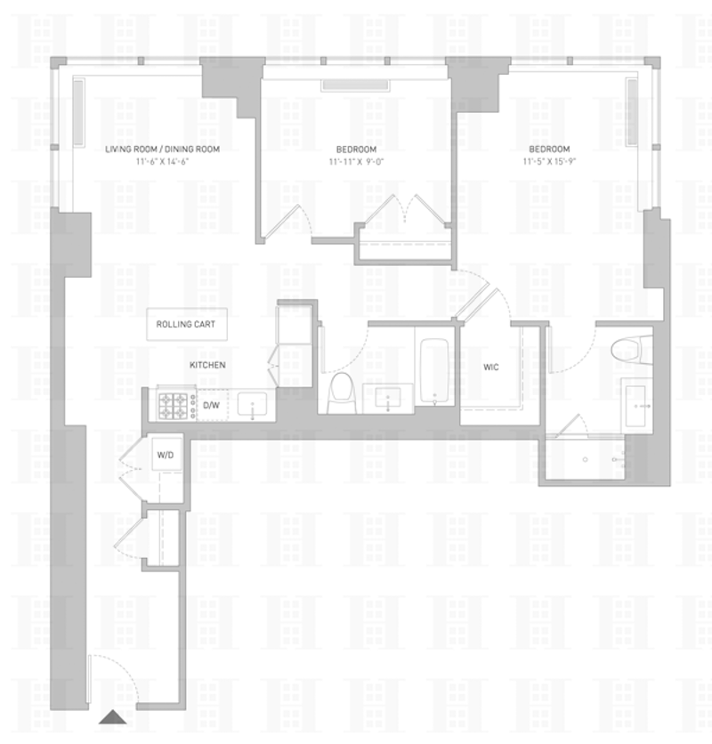 Floorplan for 388 Bridge Street, 36A