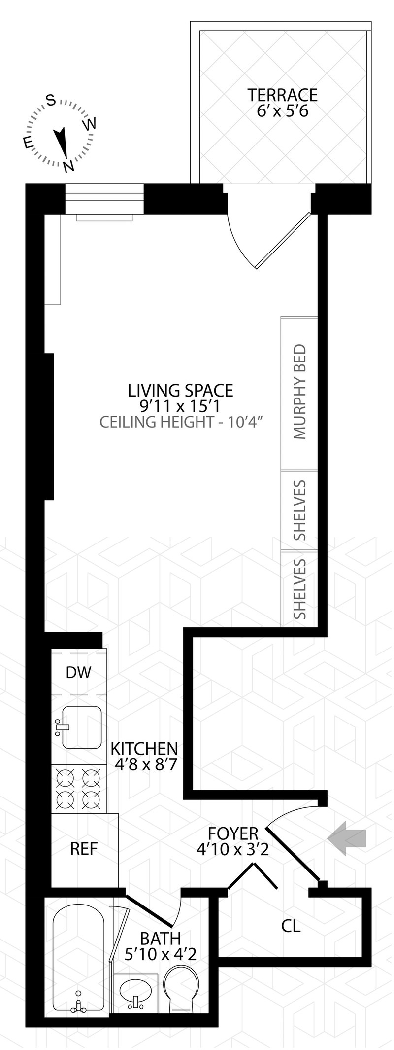 Floorplan for 430 East 87th Street, 1B