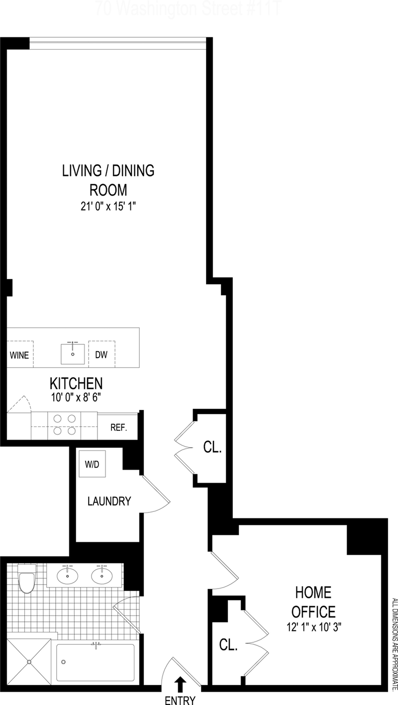 Floorplan for 70 Washington Street, 11T