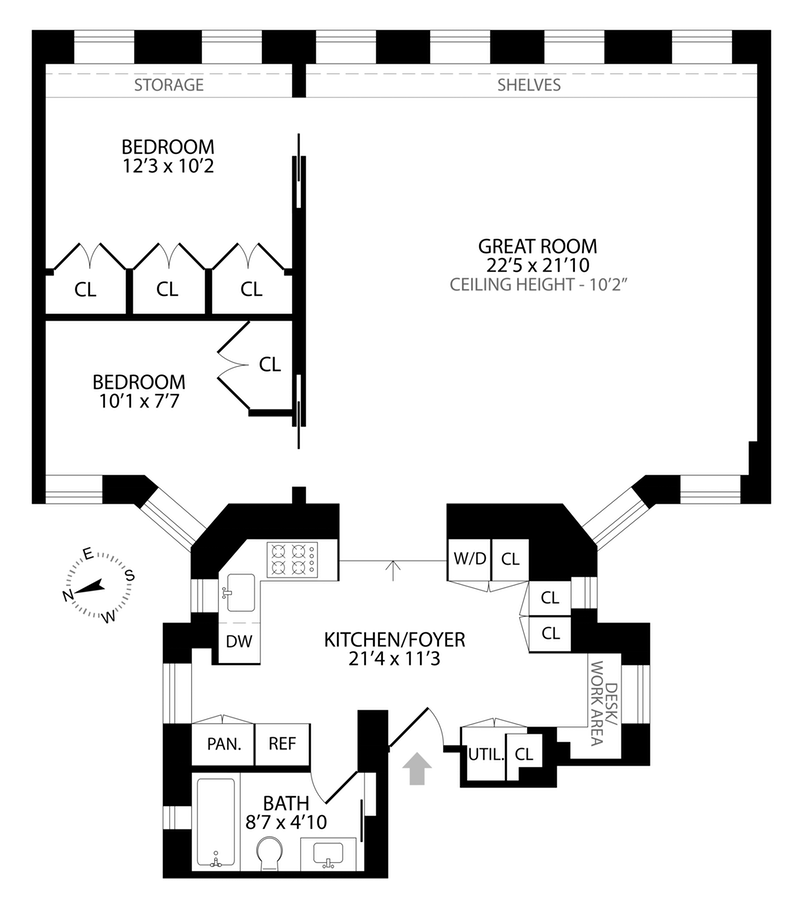 Floorplan for 241 Eldridge Street, 3F