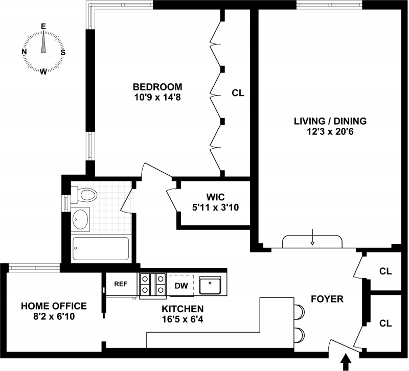 Floorplan for 360 Cabrini Boulevard, 5A