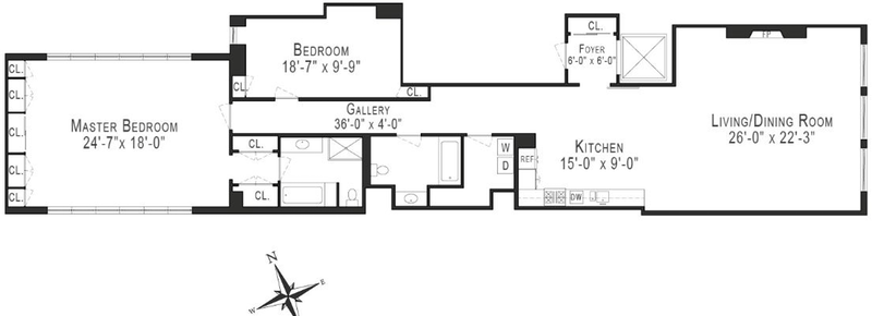 Floorplan for 45 Greene Apt, 5