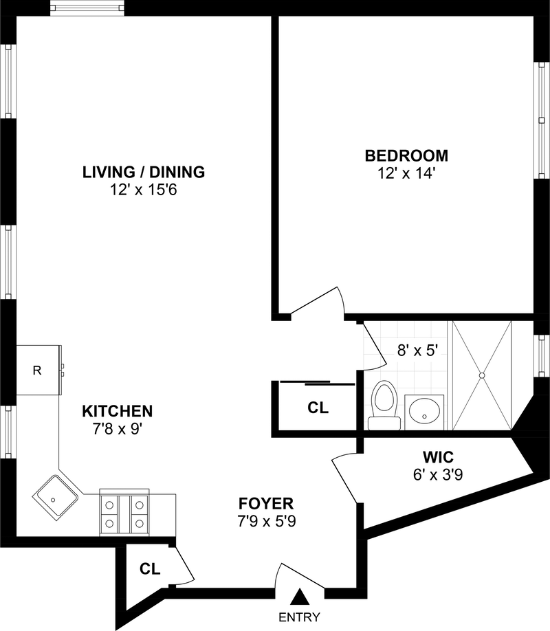Floorplan for 40 89th St, 5E
