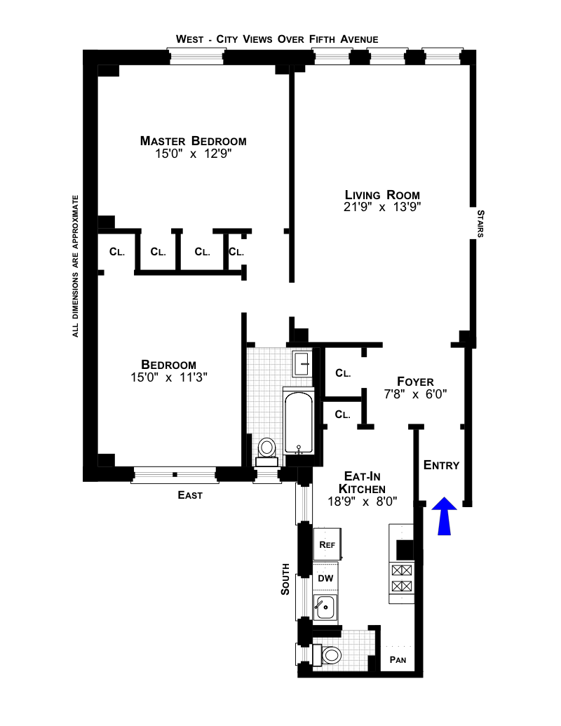 Floorplan for 41 Fifth Avenue