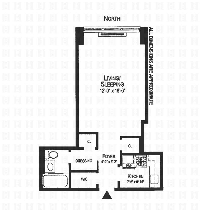 Floorplan for 10 West 15th Street, 724