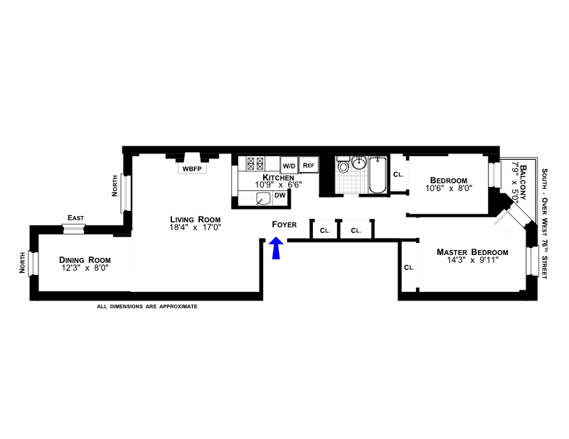 Floorplan for 171 West 76th Street, 4
