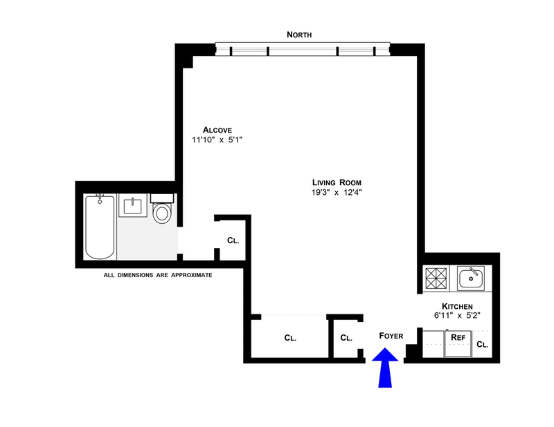 Floorplan for 55 East 9th Street, 9B