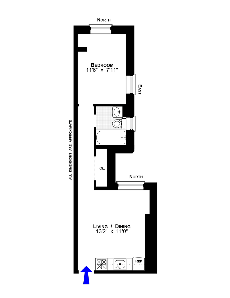 Floorplan for 245 West 115th Street, 8