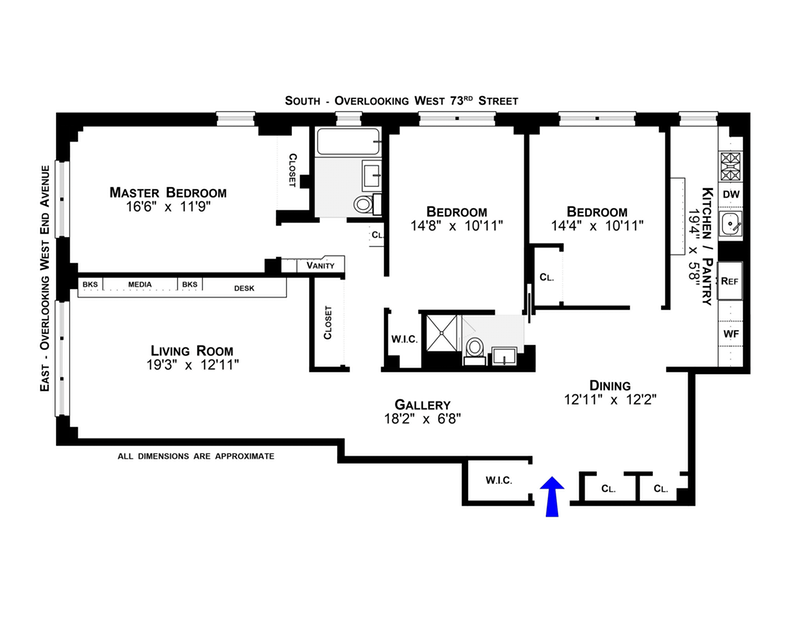 Floorplan for 11 Riverside Drive, 4NE