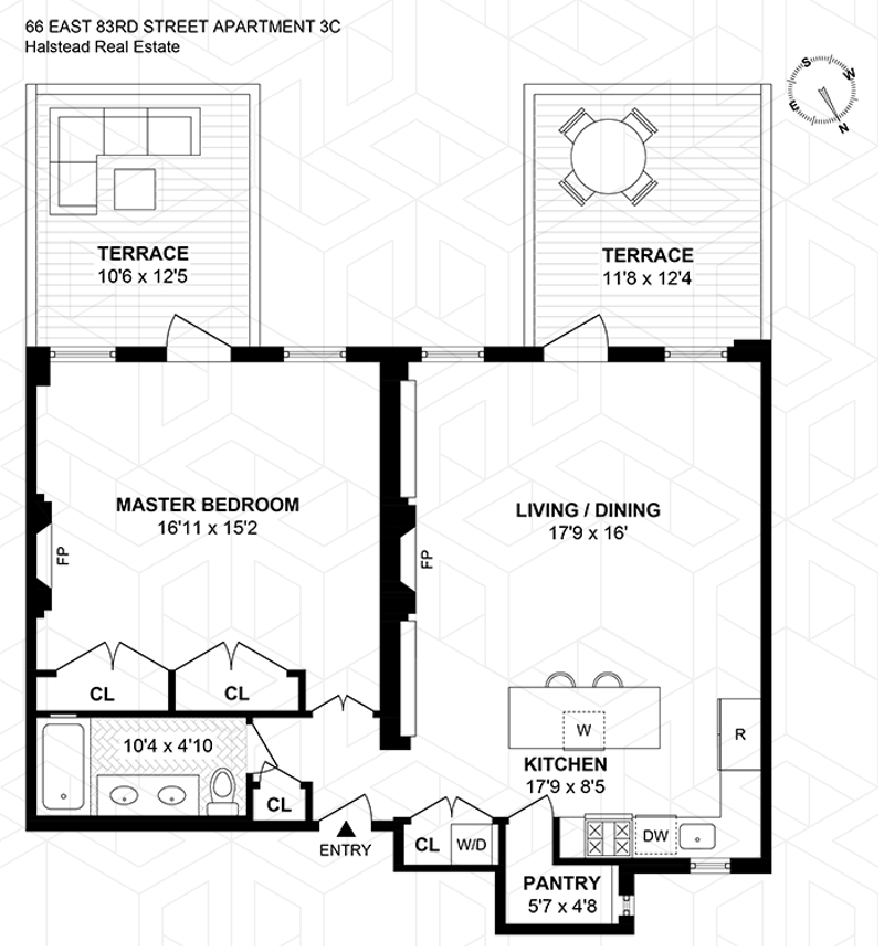 Floorplan for 66 East 83rd Street, 3C