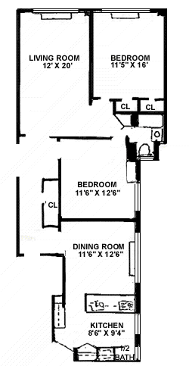 Floorplan for 40 West 84th Street, 6B