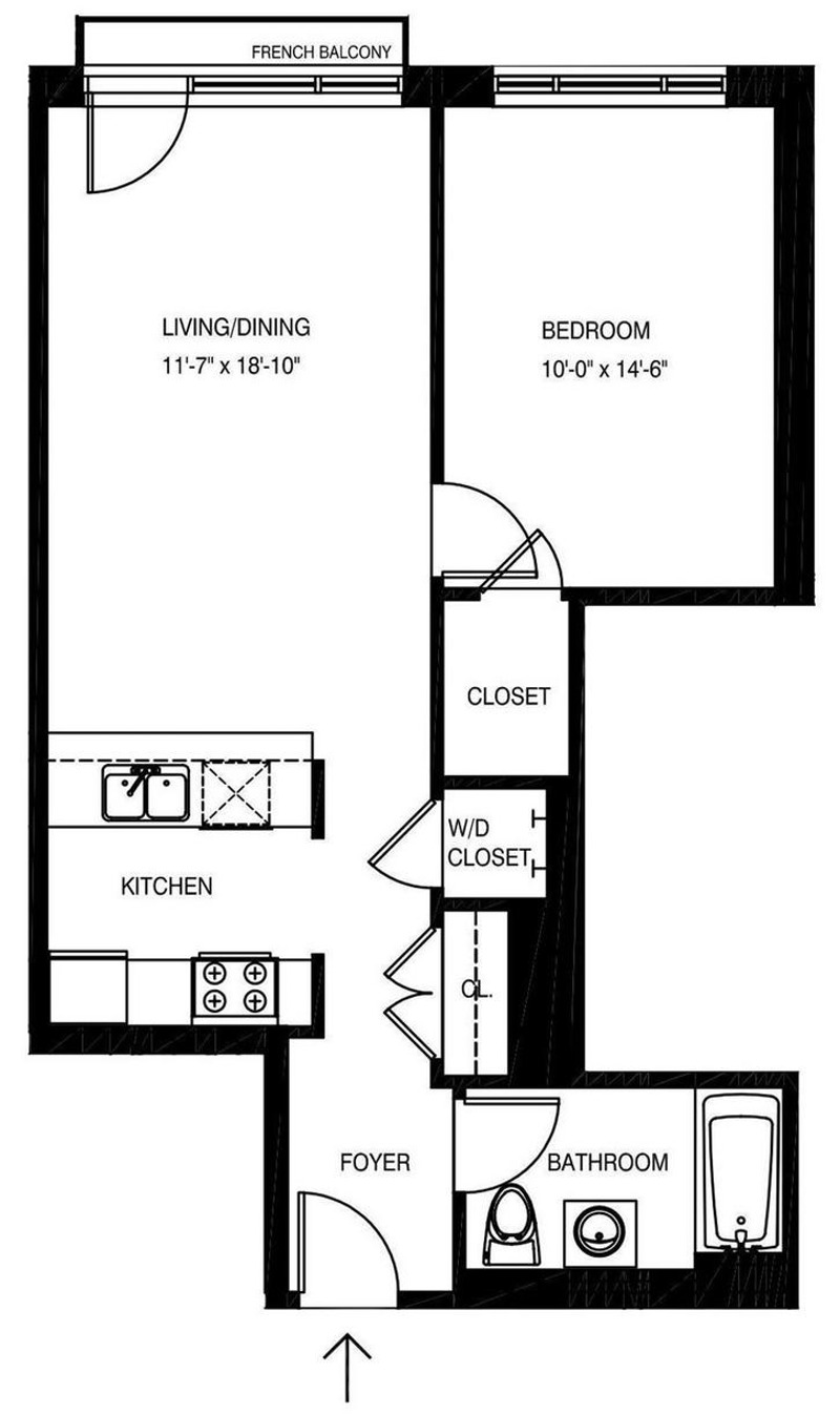 Floorplan for 226 15th St, 2C