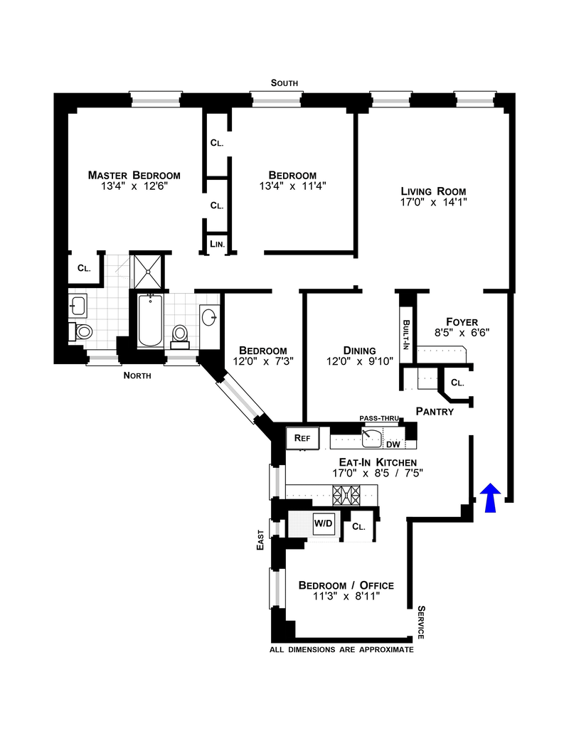 Floorplan for 41 West 82nd Street, 2B