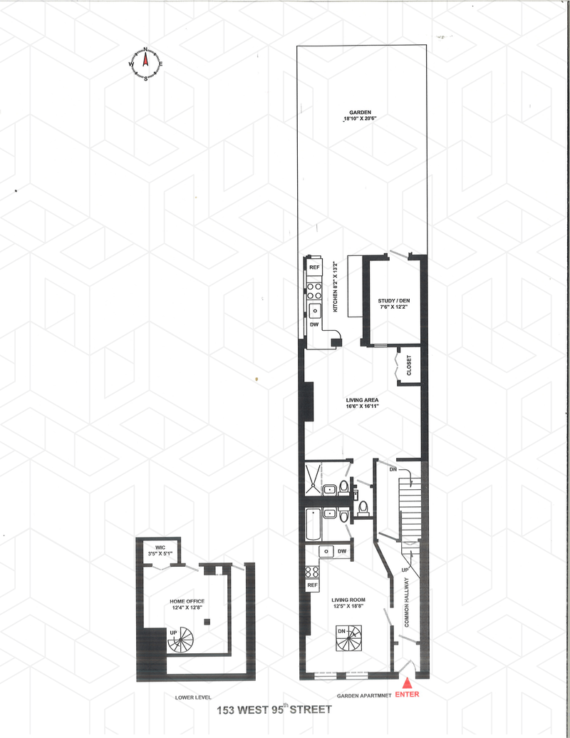 Floorplan for 153 West 95th Street, AB