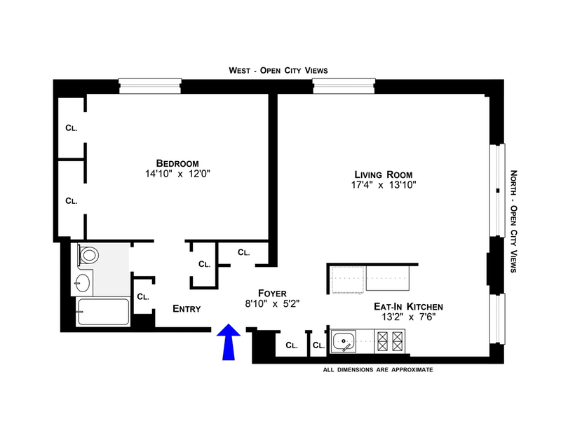Floorplan for 80 La Salle Street, 15B