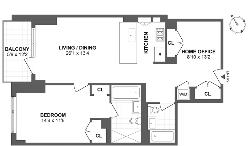 Floorplan for 34 North 7th St, 3J
