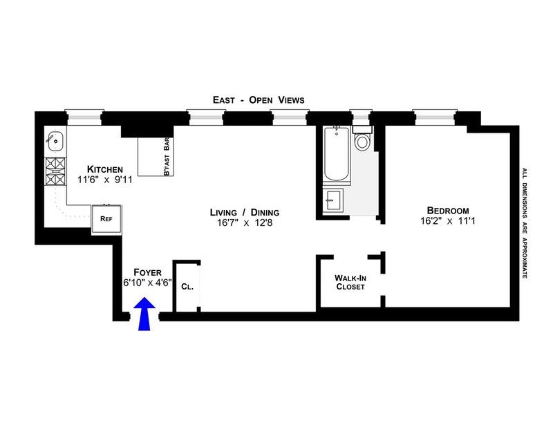 Floorplan for 565 West 169th Street, 5A