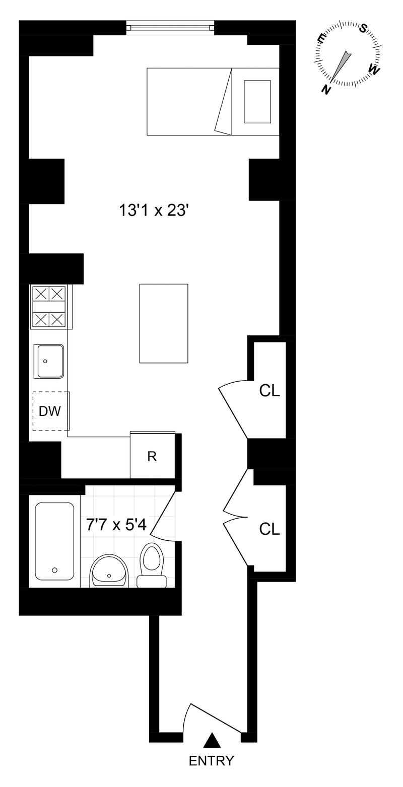 Floorplan for 20 West Street, 29C