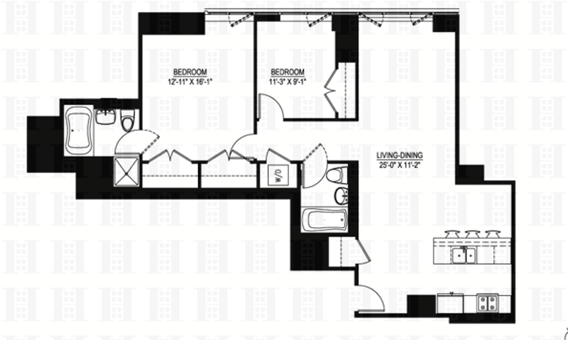 Floorplan for 1485 5th Avenue, 9E