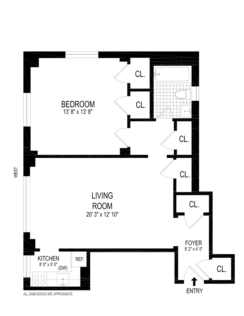 Floorplan for 56 Seventh Avenue, 4F