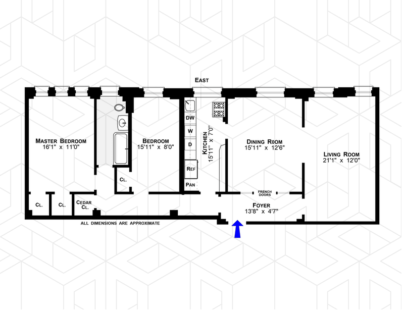 Floorplan for 800 Riverside Drive, 4D