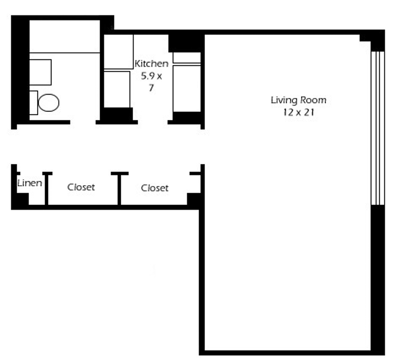 Floorplan for 40 Sutton Place, 3C