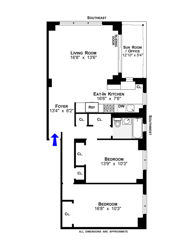 Floorplan for 264 East Broadway