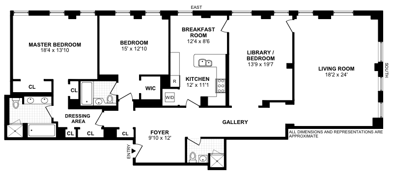 Floorplan for 15 East 69th Street, 11C