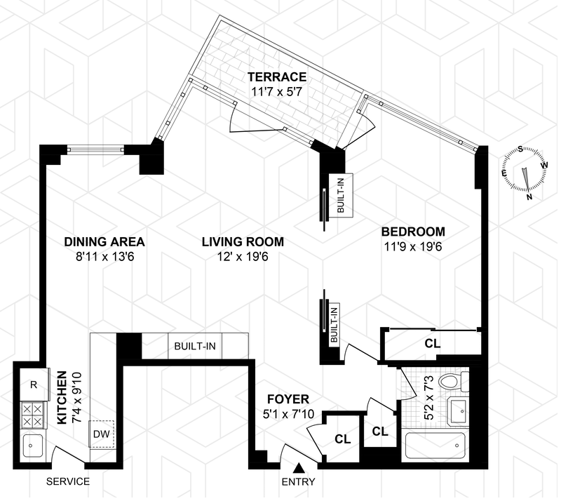Floorplan for 60 Sutton Place South, 12HN