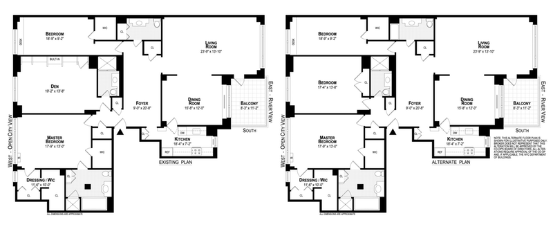 Floorplan for 50 Sutton Place South, 19G