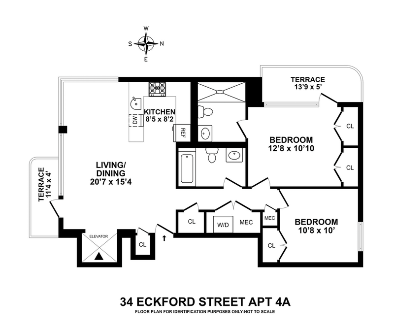 Floorplan for 34 Eckford St, 4A