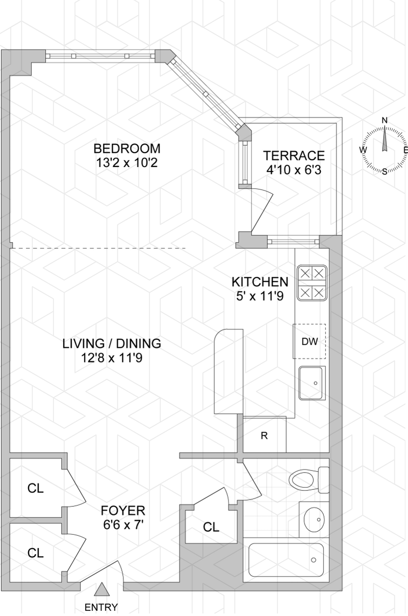 Floorplan for 200 East 36th Street, 16D