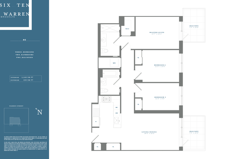 Floorplan for 610 Warren Street, 4C