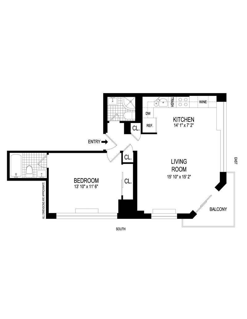 Floorplan for 359 East 68th Street, 6B