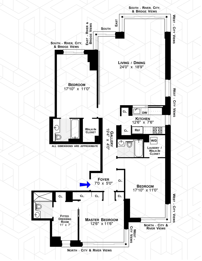 Floorplan for 524 East 72nd Street, 42DE
