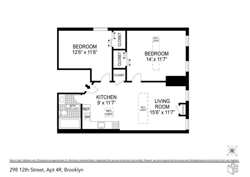 Floorplan for 298 12th St, 4R