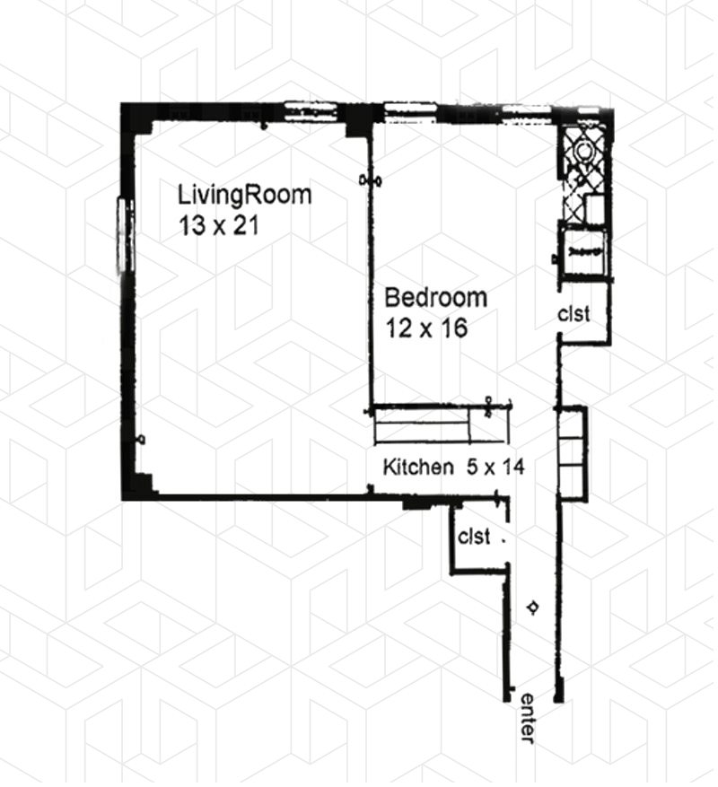 Floorplan for 415 Central Park West, 5BL