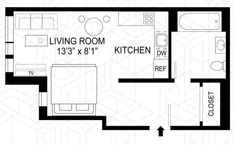 Floorplan for 306 West 142nd Street, 4A